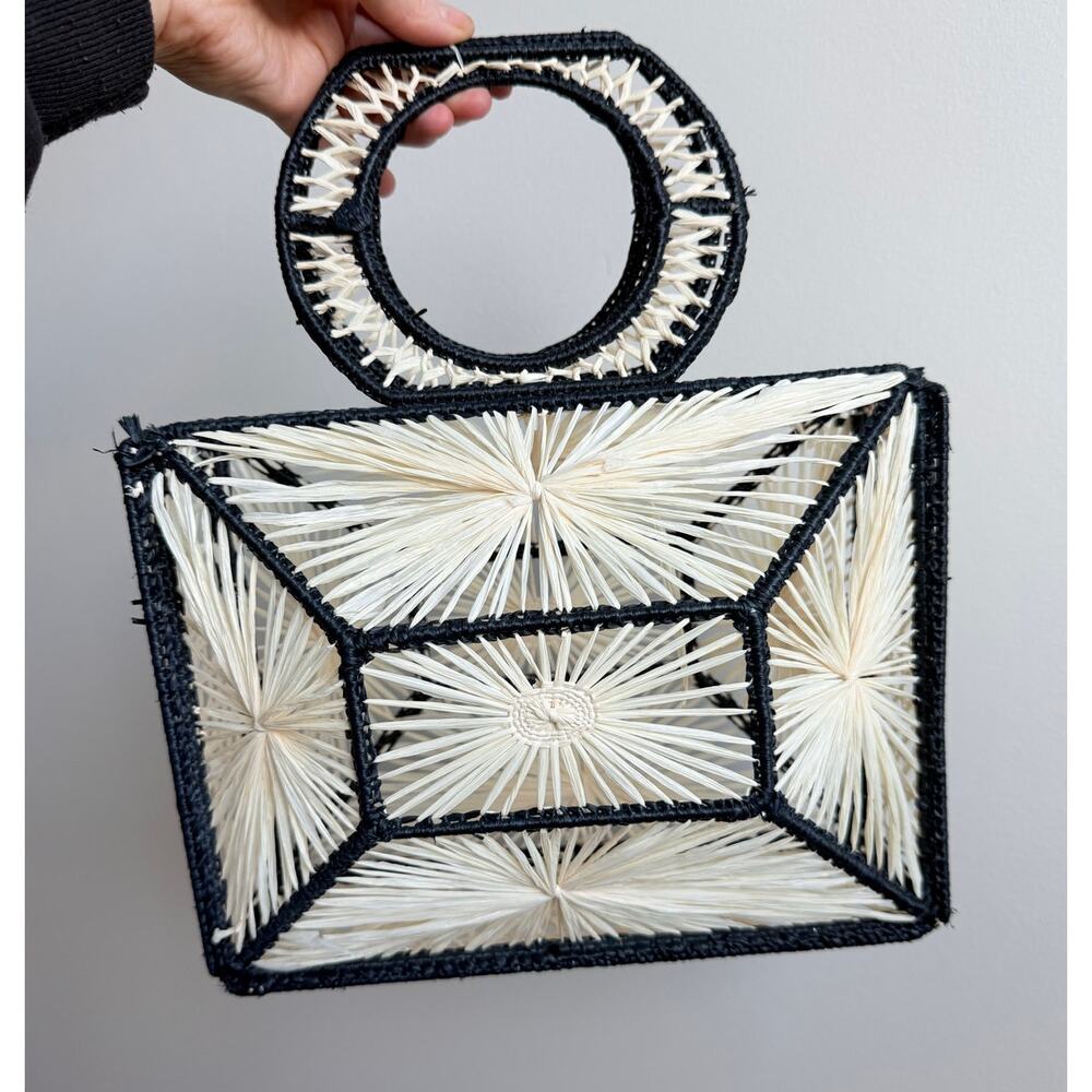 Rare MANGO Limited Edition Bag Bicolor Raffia